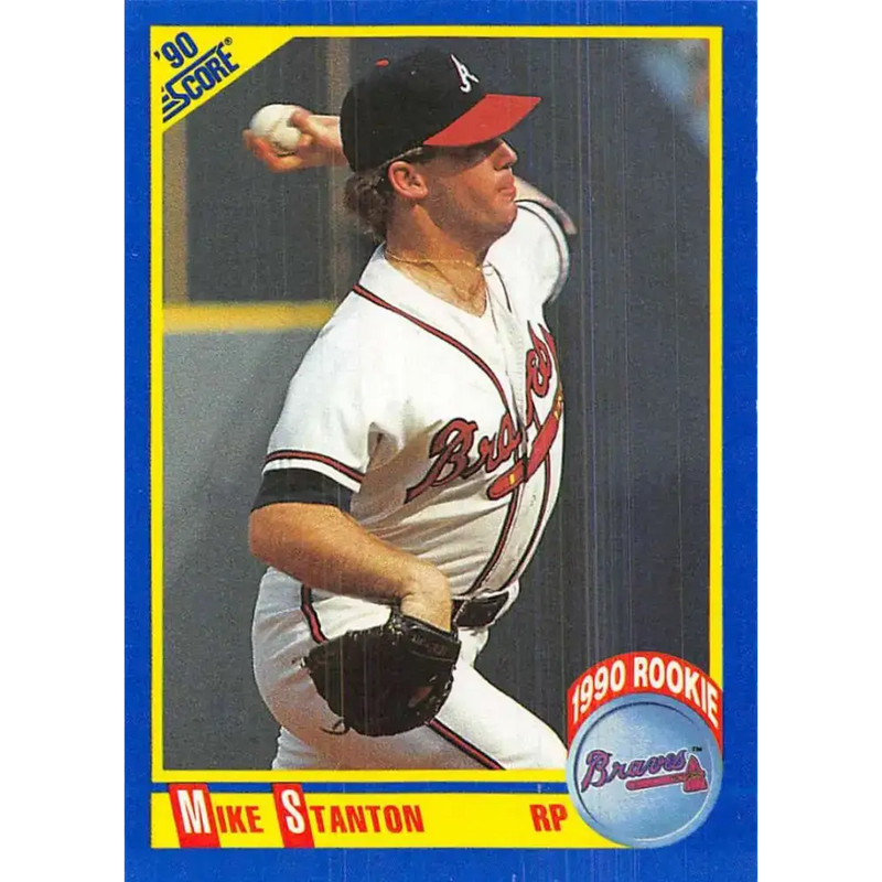 1990 Score #609 Mike Stanton NM-MT RC Rookie Atlanta Braves Baseball Card - Baseball Card Single