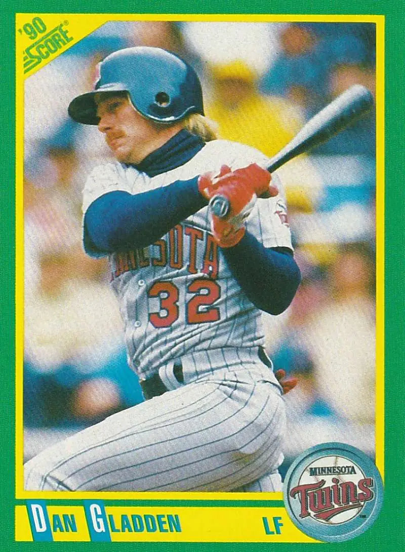 1990 Score #61 Dan Gladden EX Excellent Minnesota Twins Baseball Card - Baseball Card Single