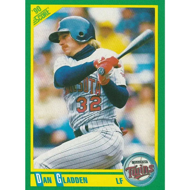 1990 Score #61 Dan Gladden NM-MT Minnesota Twins Baseball Card - Baseball Card Single