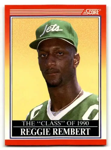 Reggie Rembert Jets football card with original gloss from 1990 Score #610