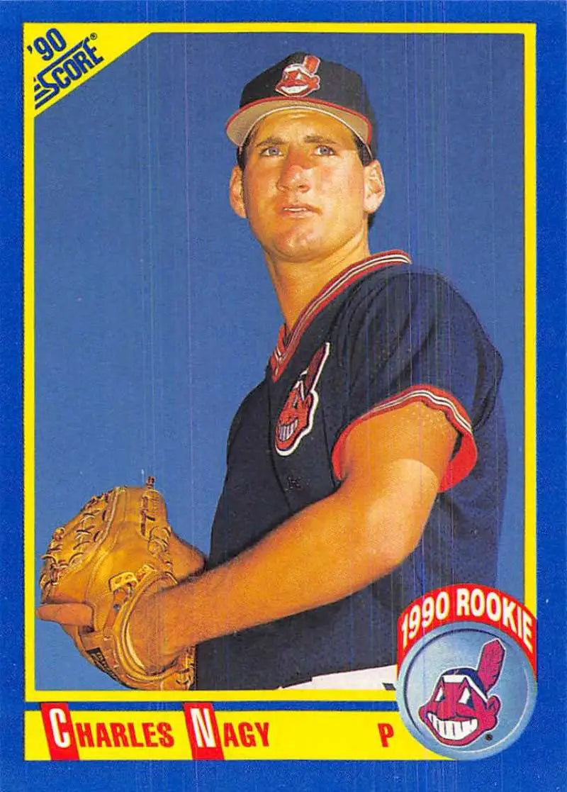 1990 Score #611 Charles Nagy EX Excellent Cleveland Indians Baseball Card - Baseball Card Single