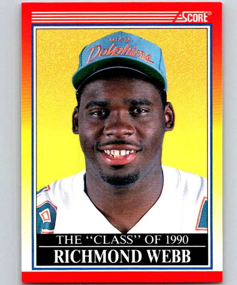1990 Score #611 Richmond Webb NM-MT Miami Dolphins Football Card - Football Card Single