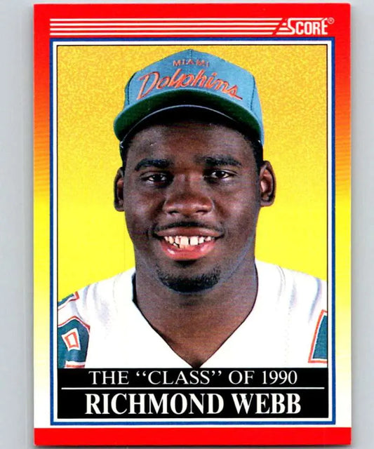 1990 Score #611 Richmond Webb NM-MT Miami Dolphins Football Card - Football Card Single
