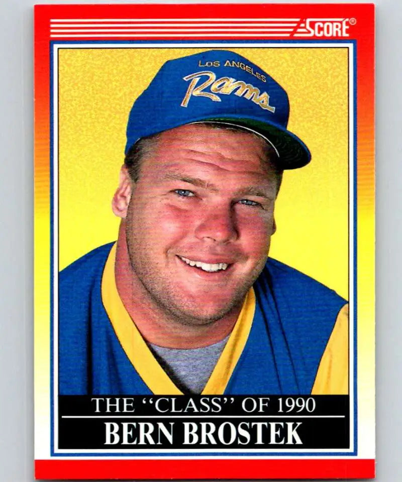 1990 Score #612 Bern Brostek NM-MT Los Angeles Rams Football Card - Football Card Single