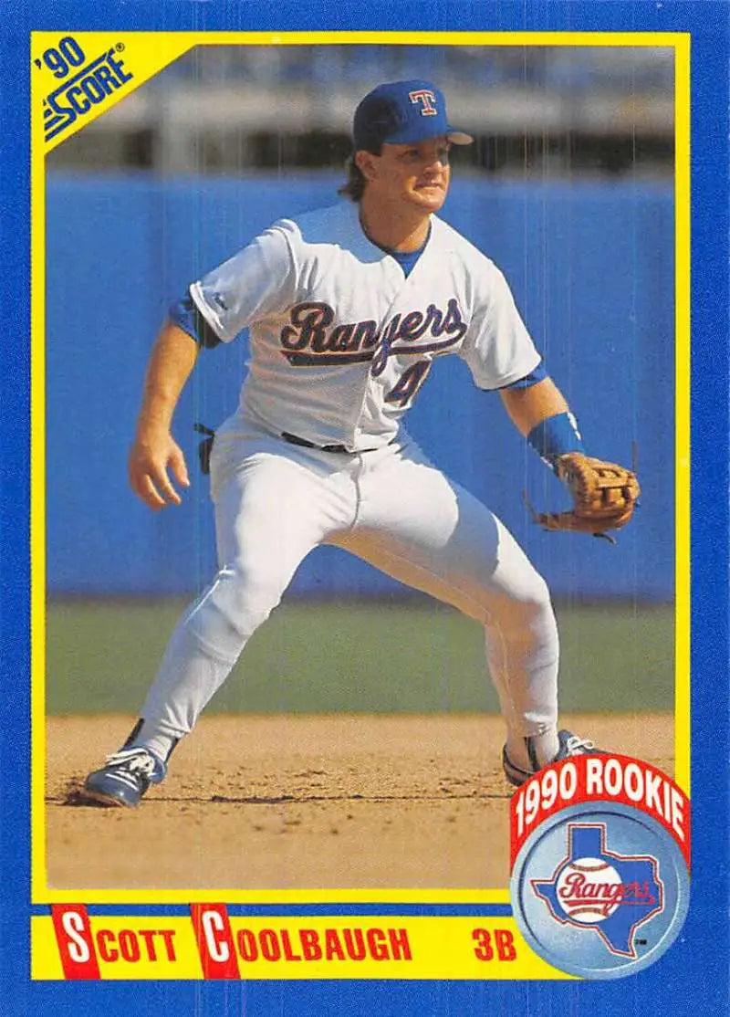 1990 Score #612 Scott Coolbaugh EX Excellent RC Rookie Texas Rangers Baseball Card - Baseball Card Single