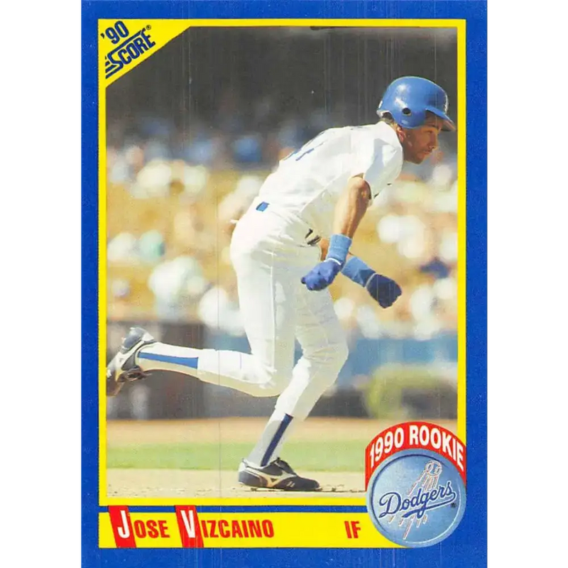 1990 Score #613 Jose Vizcaino NM-MT RC Rookie Los Angeles Dodgers Baseball Card - Baseball Card Single