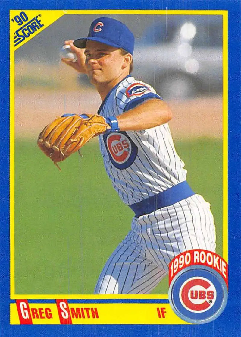1990 Score #614 Greg Smith EX Excellent RC Rookie Chicago Cubs Baseball Card - Baseball Card Single