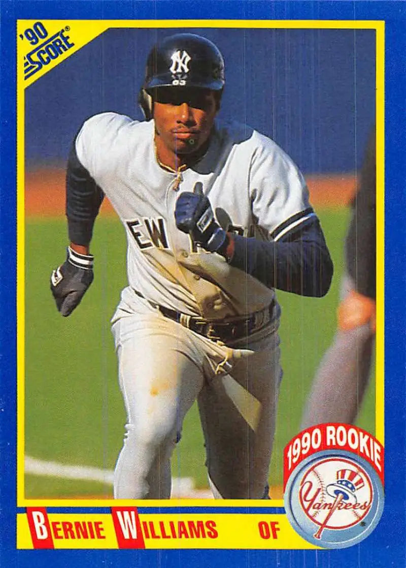 1990 Score #619 Bernie Williams EX Excellent RC Rookie New York Yankees Baseball Card - Baseball Card Single