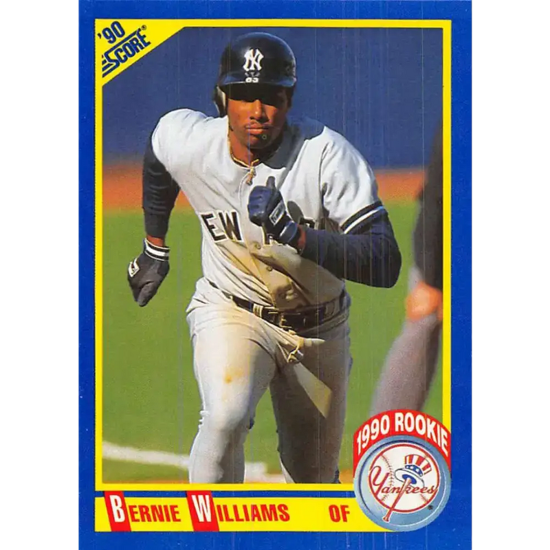 1990 Score #619 Bernie Williams NM-MT RC Rookie New York Yankees Baseball Card - Baseball Card Single