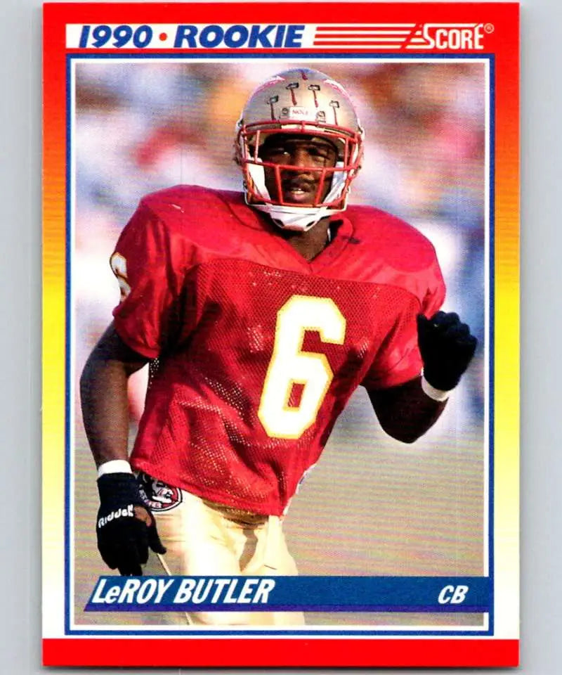 1990 Score #619 LeRoy Butler NM-MT RC Rookie Green Bay Packers Football Card - Football Card Single