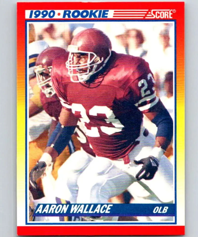 1990 Score #620 Aaron Wallace NM-MT RC Rookie Los Angeles Raiders Football Card - Football Card Single