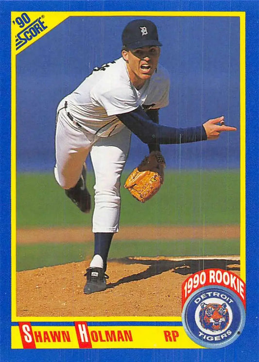 1990 Score #620 Shawn Holman EX Excellent RC Rookie Detroit Tigers Baseball Card