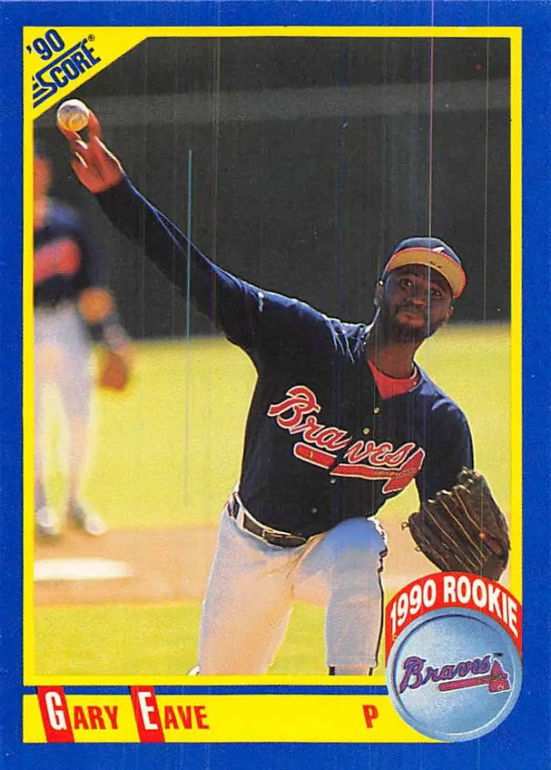1990 Score #621 Gary Eave EX Excellent RC Rookie Atlanta Braves Baseball Card - Baseball Card Single