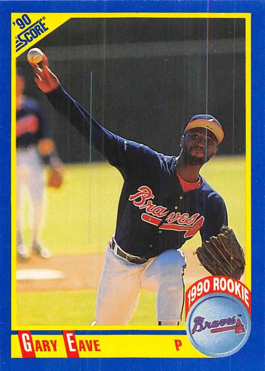 1990 Score #621 Gary Eave EX Excellent RC Rookie Atlanta Braves Baseball Card - Baseball Card Single