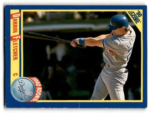 Darrin Fletcher Los Angeles Dodgers baseball card from 1990 Score series