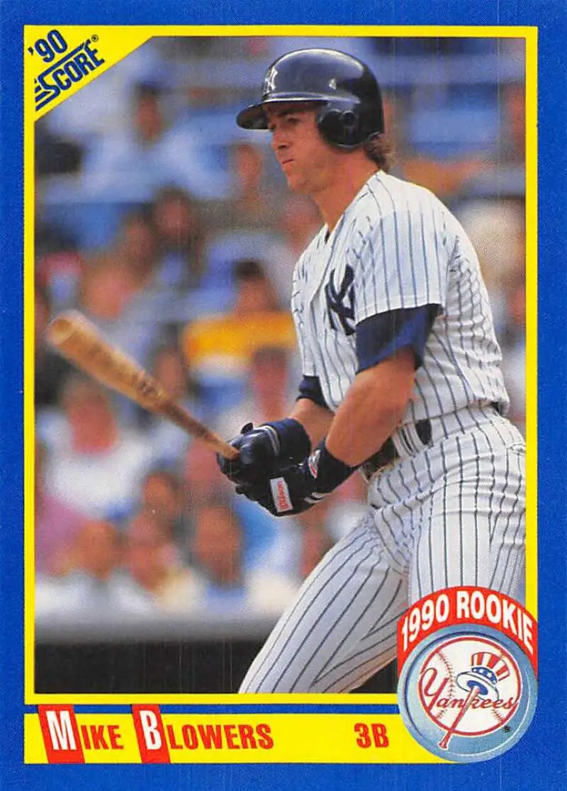 1990 Score #624 Mike Blowers EX Excellent RC Rookie New York Yankees Baseball Card - Baseball Card Single