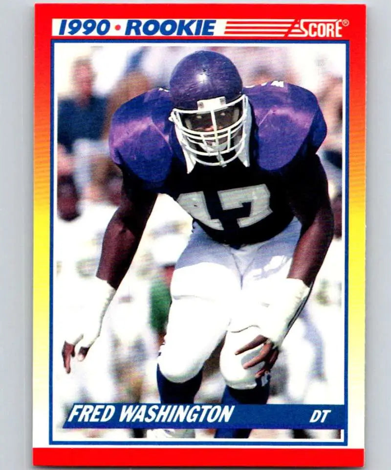 1990 Score #625 Fred Washington NM-MT RC Rookie Chicago Bears Football Card - Football Card Single
