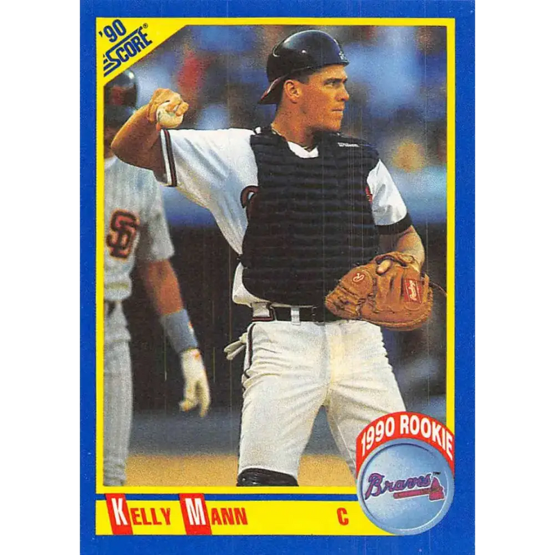 1990 Score #627 Kelly Mann NM-MT RC Rookie Atlanta Braves Baseball Card - Baseball Card Single