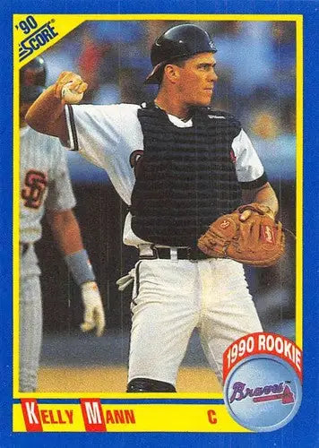 1990 Score #627 Kelly Mann NM-MT RC Rookie Braves - Baseball Card Single