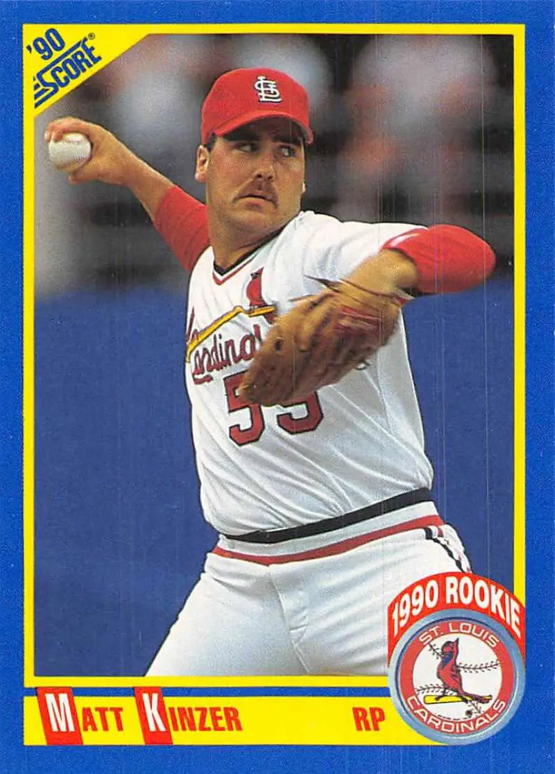 1990 Score #628 Matt Kinzer EX Excellent RC Rookie St. Louis Cardinals Baseball Card - Baseball Card Single