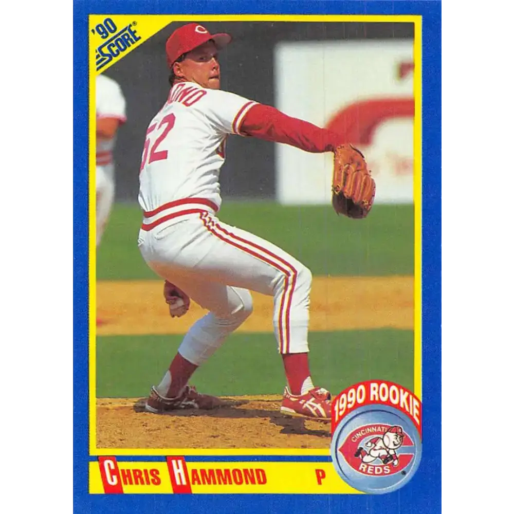 1990 Score #629 Chris Hammond NM-MT RC Rookie Cincinnati Reds Baseball Card - Baseball Card Single