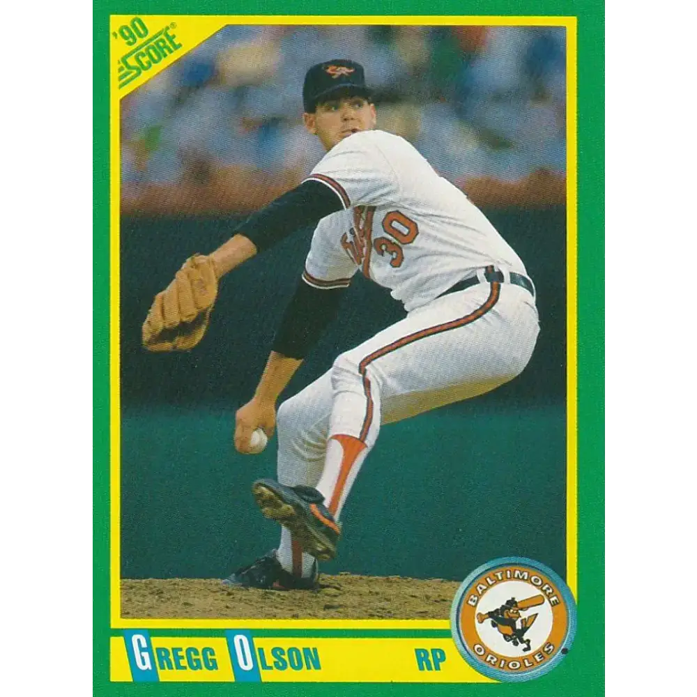 1990 Score #63 Gregg Olson NM-MT Baltimore Orioles Baseball Card - Baseball Card Single