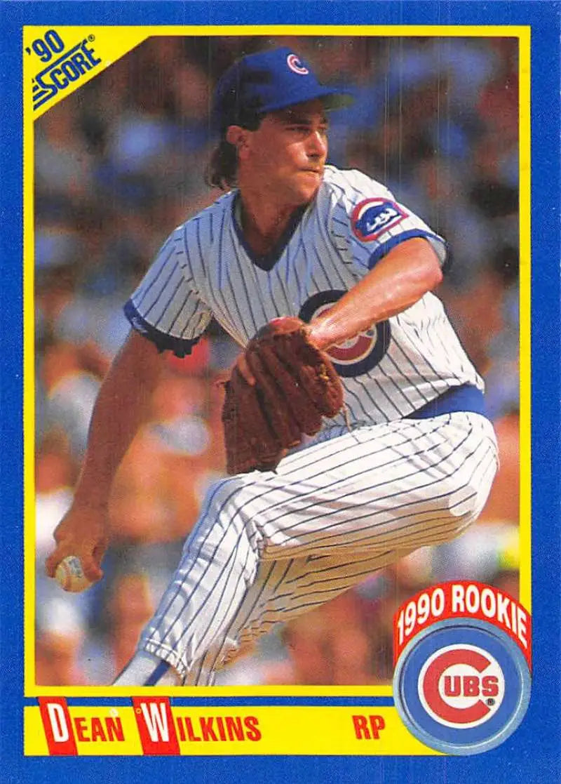 1990 Score #630 Dean Wilkins EX Excellent RC Rookie Chicago Cubs Baseball Card