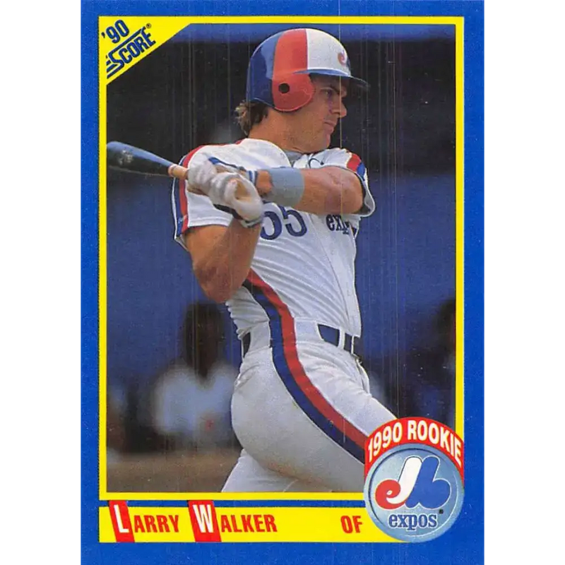 1990 Score #631 Larry Walker NM-MT RC Rookie Montreal Expos Baseball Card - Baseball Card Single