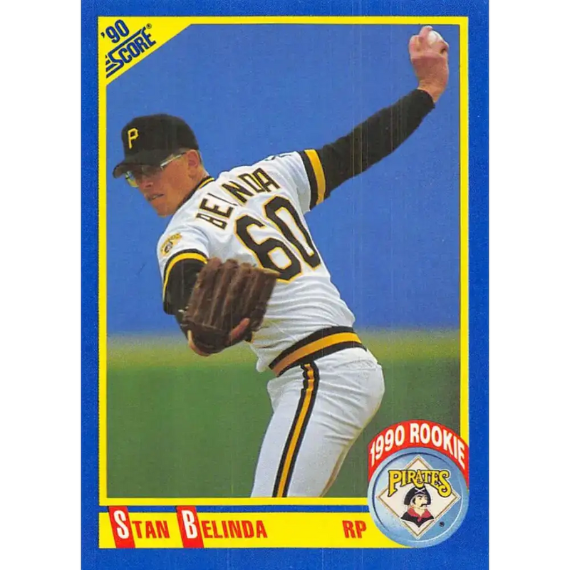 1990 Score #634 Stan Belinda NM-MT RC Rookie Pittsburgh Pirates Baseball Card - Baseball Card Single