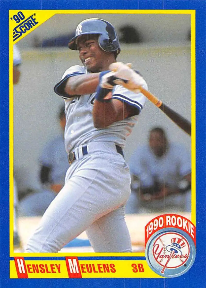 1990 Score #636 Hensley Meulens EX Excellent New York Yankees Baseball Card - Baseball Card Single