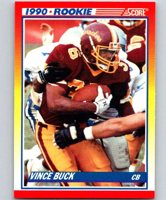 1990 Score #637 Vince Buck NM-MT RC Rookie New Orleans Saints Football Card - Football Card Single