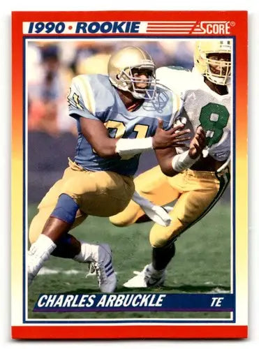Original gloss Charles Arbuckle football card from New Orleans Saints 1990 Score series