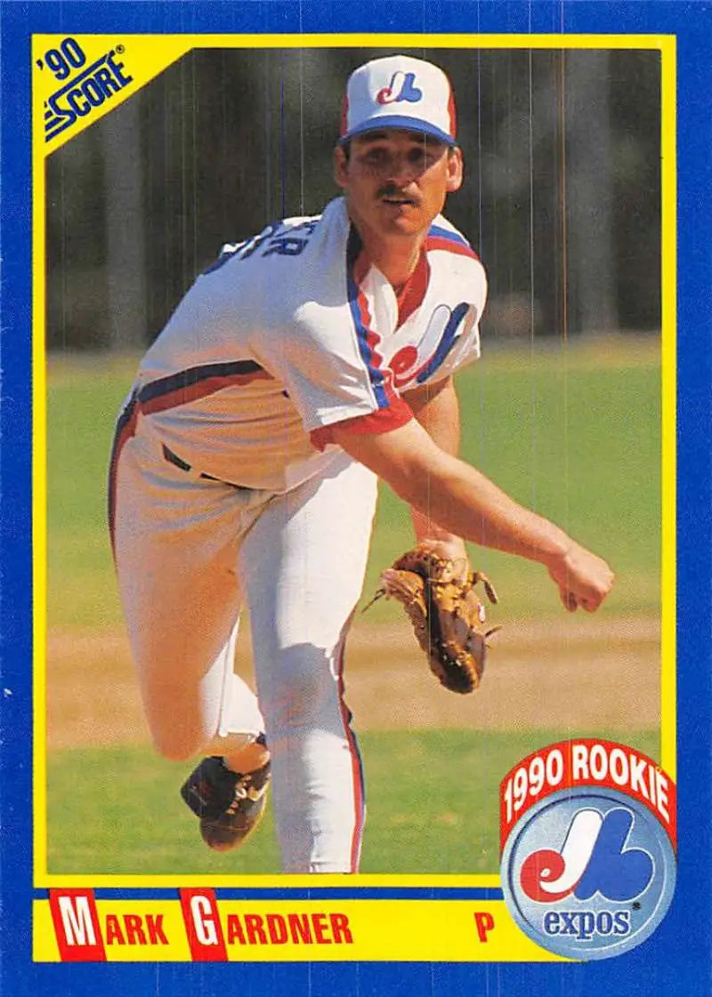 1990 Score #639 Mark Gardner EX Excellent RC Rookie Montreal Expos Baseball Card - Baseball Card Single