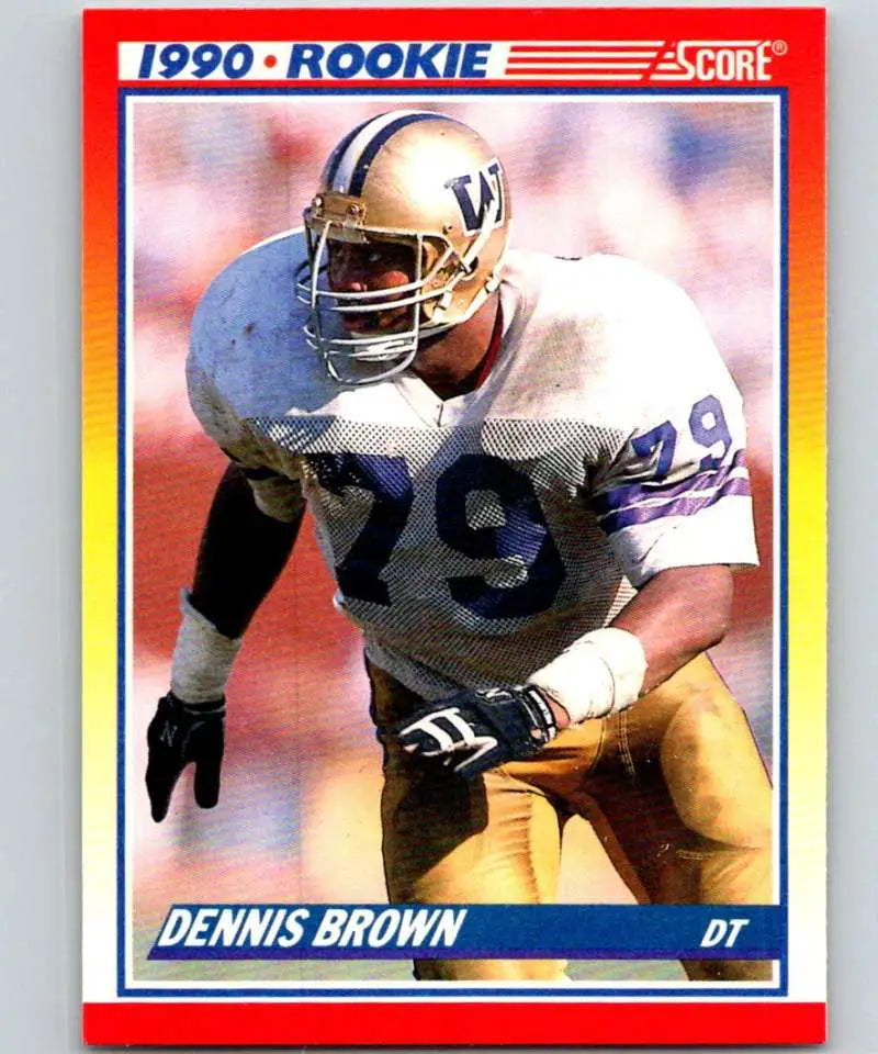 1990 Score #640 Dennis Brown NM-MT RC Rookie San Francisco 49ers Football Card - Football Card Single