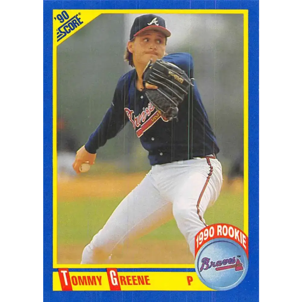 1990 Score #640 Tommy Greene NM-MT RC Rookie Atlanta Braves Baseball Card - Baseball Card Single