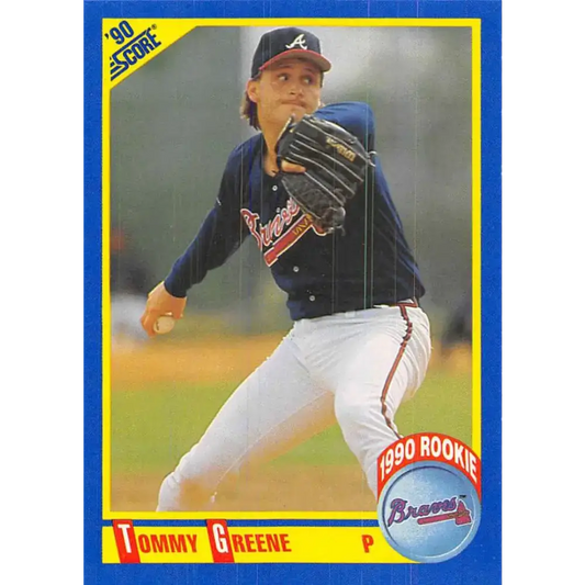 1990 Score #640 Tommy Greene NM-MT RC Rookie Atlanta Braves Baseball Card - Baseball Card Single