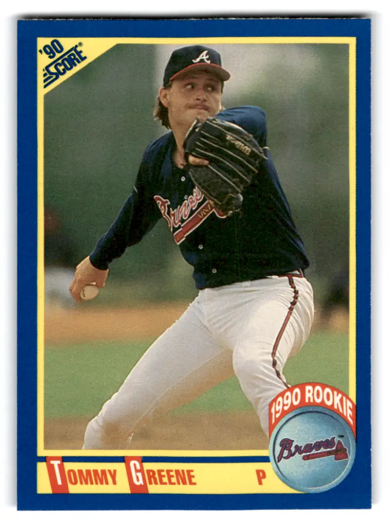 1990 Score #640 Tommy Greene NM-MT RC Rookie Braves ID:70069 - Baseball Card Single