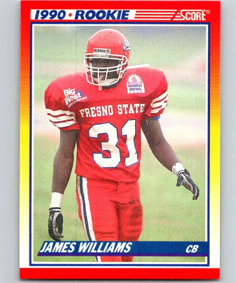 1990 Score #641 James Williams NM-MT RC Rookie Buffalo Bills Football Card - Football Card Single