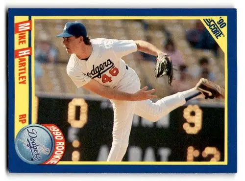 1990 Score #641 Mike Hartley Los Angeles Dodgers Baseball Cards EX/N ID:55185 - Baseball Card Single