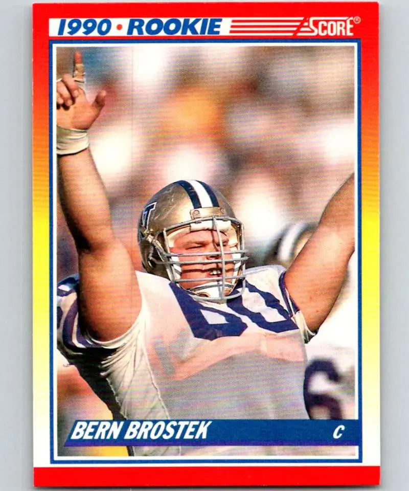 1990 Score #642 Bern Brostek NM-MT RC Rookie Los Angeles Rams Football Card