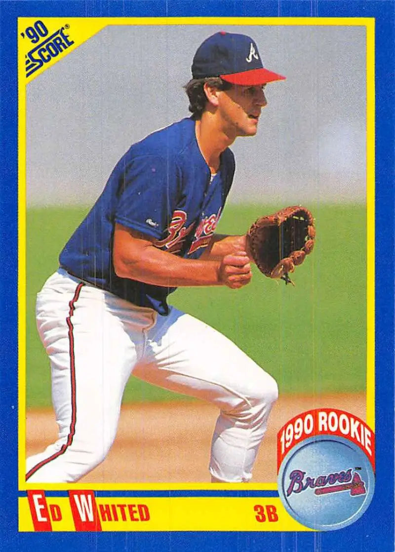 1990 Score #644 Ed Whited EX Excellent RC Rookie Atlanta Braves Baseball Card - Baseball Card Single
