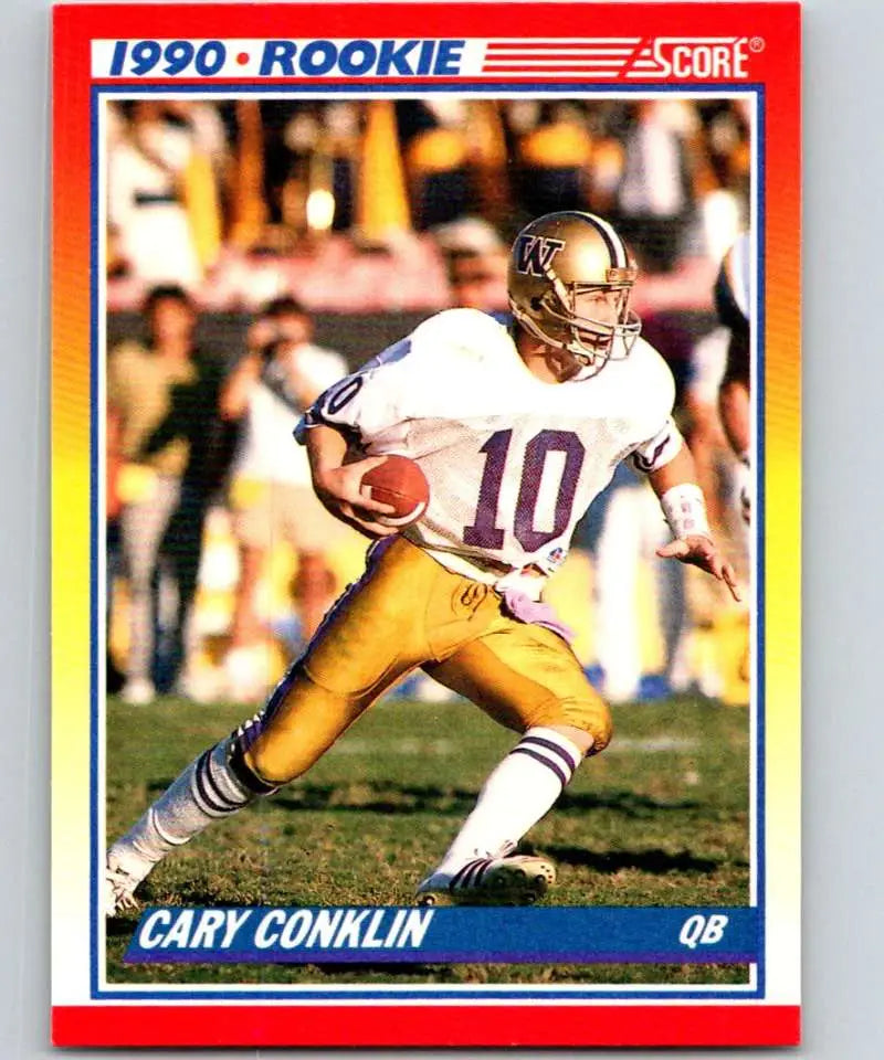 1990 Score #645 Cary Conklin NM-MT RC Rookie Washington Redskins Football Card - Football Card Single