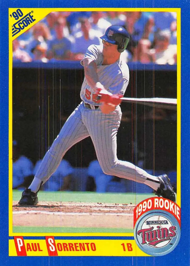 1990 Score #647 Paul Sorrento EX Excellent RC Rookie Minnesota Twins Baseball Card - Baseball Card Single