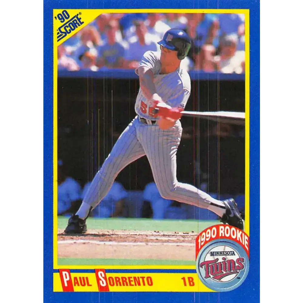 1990 Score #647 Paul Sorrento NM-MT RC Rookie Minnesota Twins Baseball Card - Baseball Card Single