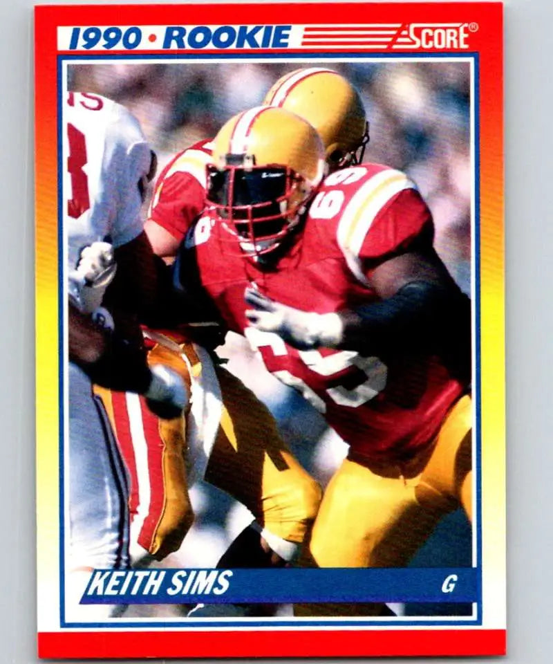 1990 Score #648 Keith Sims NM-MT RC Rookie Miami Dolphins Football Card - Football Card Single