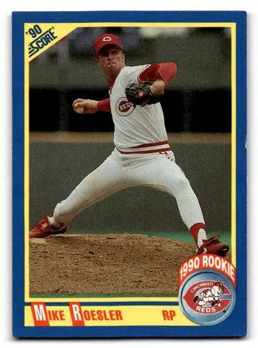 Original gloss baseball card featuring Mike Roesler Cincinnati Reds from 1990 Score