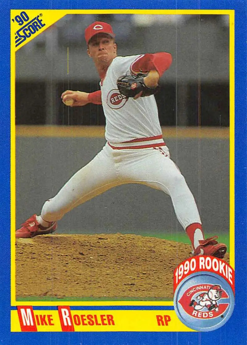 1990 Score #648 Mike Roesler EX Excellent RC Rookie Cincinnati Reds Baseball Card - Baseball Card Single