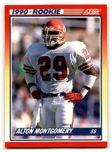 Alton Montgomery 1990 Rookie Denver Broncos football card, EX/NM condition