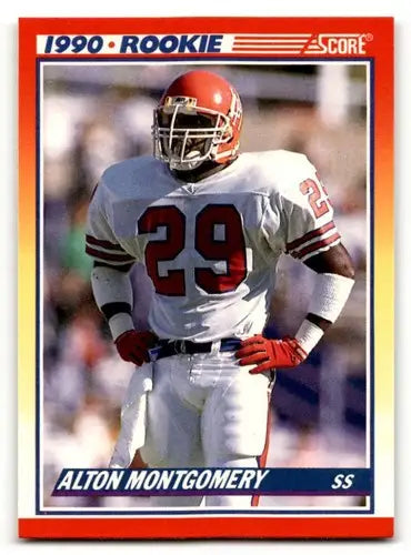 Alton Montgomery Denver Broncos rookie card with original gloss from 1990 Score #649