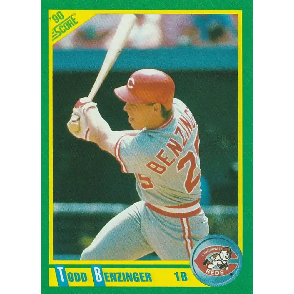 1990 Score #65 Todd Benzinger NM-MT Cincinnati Reds Baseball Card - Baseball Card Single